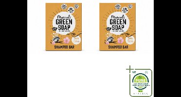 2 x Marcel's Green Soap - Shampoobar - Vanilla & Cherry Blossom - Versterkt & verzorgt - 90 gr - Grootverpakking - Vaatwasstrips - Shampoobar - Natuurlijke Shampoo - Biologisch Afbreekbaar - Vegan Shampoo - Plasticvrij