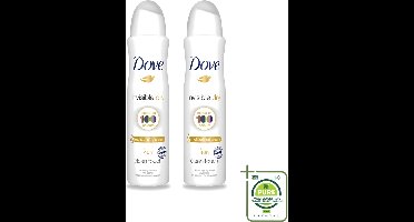 2 x Dove - Deodorant - Invisible Dry - Onzichtbare bescherming - 250 ml - Grootverpakking - Vaatwasstrips - Onzezichtbare Deodorant - Zweet En Geur - Vlekken Op Kleding - Huidbescherming - Alcoholvrije Deodorant