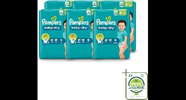 6 x Pampers – Luiers – Baby Dry Maat 6 – 22 Luiers - Grootverpakking - Vaatwasstrips - Baby Luier - Droge Luier - Luier Voor Baby - Luier Maat 6 - Lekbescherming