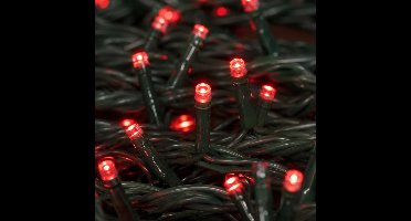 Lumineo Kerstverlichting - 2x - 1000 led lampjes - rood - 2250 cm - twinkel effect - lichtsnoer - buiten - kerstlampjes