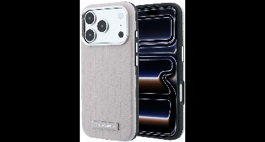 Karl Lagerfeld - Grained Leather Mono Resin Logo MagSafe (KLHMP18X6PWKLMHP) - iPhone 18 Pro Max / iPhone 17 Pro Max - Pink