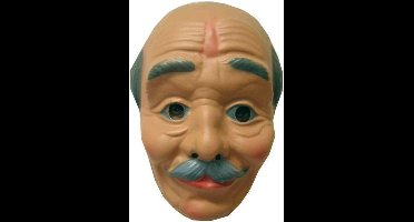 Masker - Opa - Kaal hoofd met snor