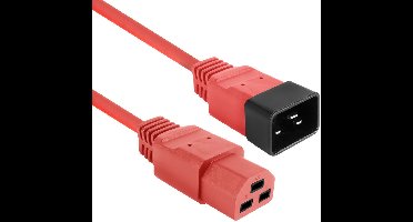 ACT Netsnoer C20 - C21 IEC60320 rood 2 m AK5362