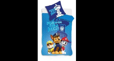 Paw Patrol peuterdekbedovertrek blauw 100 x 135 cm - 40 x 60 cm Katoen