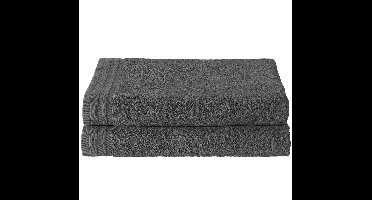 De Witte Lietaer Douchelaken Imagine Anthracite - 70 x 140 cm - 2 stuks - Zwart - Katoen