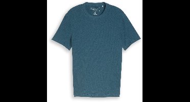 Tom Tailor Denim - T-shirt van katoenen badstof - Maat S - tide petrol