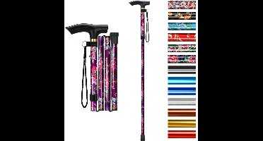 DailySupplies® Wandelstok Opvouwbaar - Wandelstokken Dames en Heren - Roze