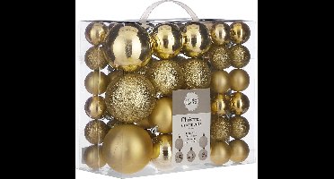 House of Seasons Kerstballenset 46 stuks - kunststof - verschillende maten