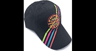 The Beatles - Sgt Pepper Stripes Baseball pet - Zwart