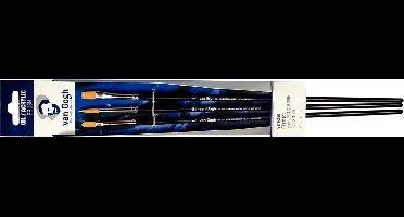 Van Gogh Penseel voor olie- en acrylverf, 3-delige set, serie 294 nr. 8, 295 nr. 10, 296 nr. 6