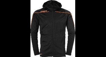 Uhlsport Stream 22 Trainingsjas Met Capuchon Kind Zwart-Fluor Oranje Maat 140