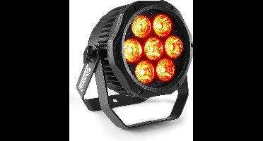 BeamZ BWA410 LED PAR met aluminium behuizing en 7x 10W LED's. Geschikt voor buiten.