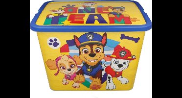 PAW Patrol - Opberger - Box - 23l - Blauw/Geel