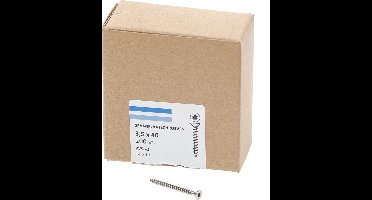 Hoenderdaal Spaanplaatschroef RVS platverzonken kop TX10 voldraad 3.5X40 (per 200 stuks)