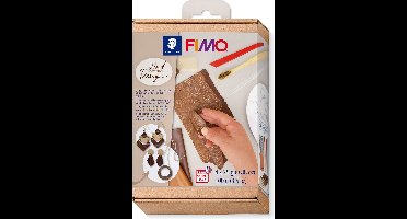 FIMO - ovenhardende boetseerklei - how-to-create-set - wood-effect