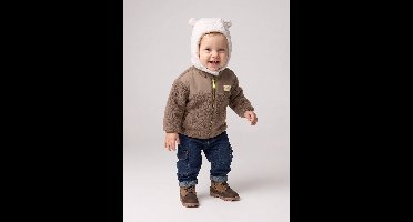 Babyvest met rits taupe