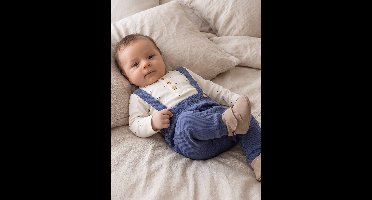Babyset met body en broek middenblauw