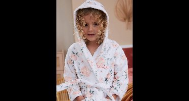 Personaliseerbare kinderbadjas EAU DE ROSE Oeko-Tex® roze