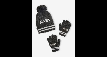 Set van muts + handschoenen voor jongens NASA® antracietgrijs