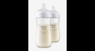 Set van 2 flesjes 330 ml Philips AVENT Natural Response doorzichtig