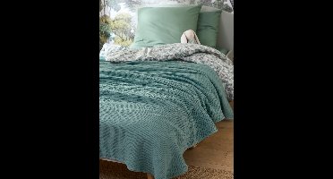 Wafel honingraat sprei groenblauw