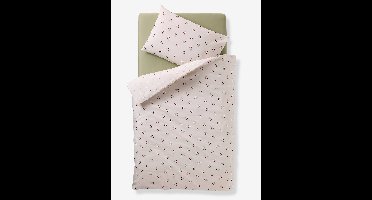 Set dekbedovertrek + kussensloop voor baby's CHERRY beige, bedrukt