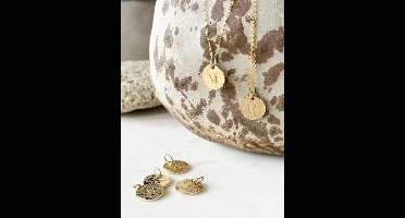 Medaillon met initialen, juweel verguld met fijn goud Envie de fraise x 'Un de ces Quatre' goud
