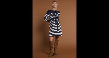 Gestreepte jurk in zwangerschaps sweater ENVIE DE FRAISE marineblauw