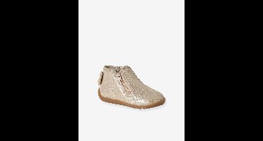 Zachte babyboots met ritssluiting van leer goud