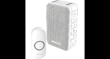 Honeywell DC313N Draadloze draagbare deurbel met volumeregeling en drukknop