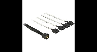 DeLOCK Mini SAS HD SFF-8643 naar 4x SATA 7-Pin kabel
