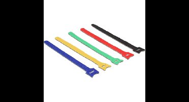 DeLOCK Hook-and-loop fasteners coloured, 10 stuks kabelbinder