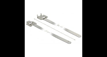 DeLOCK Herbruikbare RVS kabelbinders met vouwsluiting