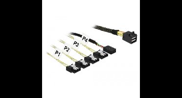 DeLOCK Interne MiniSAS-HD SFF-8643 naar 4x 7-pin SATA adapterkabel