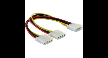 DeLOCK 4-pin 5,25" (male) naar 2x 4-pin 5,25" (female) Y-kabel