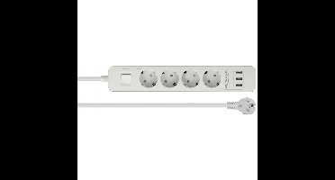 DeLOCK 4-weg stekkerdoos met USB-poorten