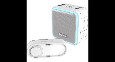 Honeywell DC515S Draadloze draagbare deurbel met haloverlichting, slaapmodus en drukknop