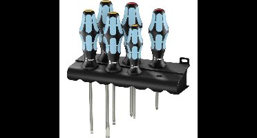 Wera 3334/6 Schroevendraaier-set, RVS + houder, 6-delig