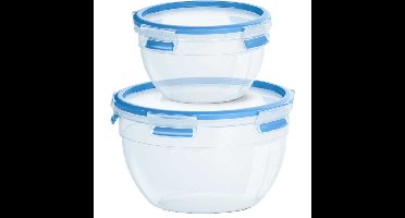 Emsa Clip & Close vershoudbakjes, 2 delige set, 1,0 / 2,6 L doos