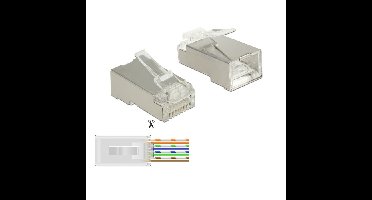 DeLOCK RJ45 Crimp+Cut Plug Cat.6 STP stekker