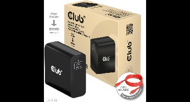 Club 3D Travel Charger 140 Watt GaN technology, Single port USB Type-C oplader