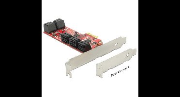 DeLOCK PCIe x2 naar 10x interne 7-pin Serial-ATA controller