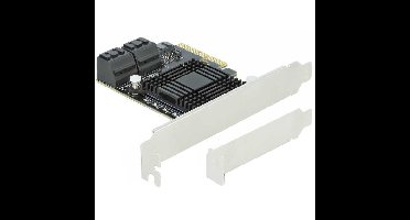 DeLOCK 5-poorts SATA PCI Express x4 Low Profile interface kaart