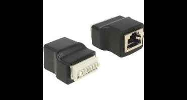 DeLOCK Adapter RJ45 female > Terminal Block with push button 8 pin