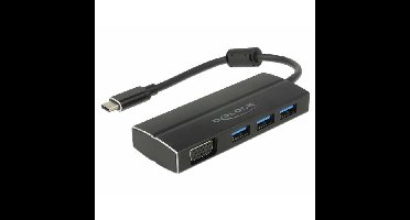 DeLOCK USB-C naar 3x USB-A + VGA adapter