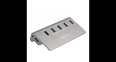 DeLOCK USB-hub 10 Gbps met 4 USB-A + 1 Quick Charge poort