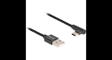 DeLOCK USB 2.0 Cable Type-A male to USB Type-C male angled, 3m kabel