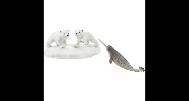 Schleich Wild Life - IJsberen glijfeestje speelfiguur