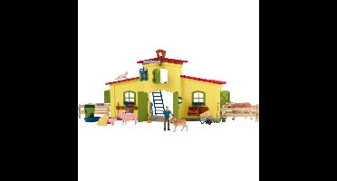 Schleich Farm World - Grote stal, geel speelfiguur