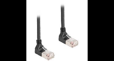 DeLOCK RJ45 Network Cable Cat.6A S/FTP Slim 90° upwards / upwards angled 0.5 m kabel